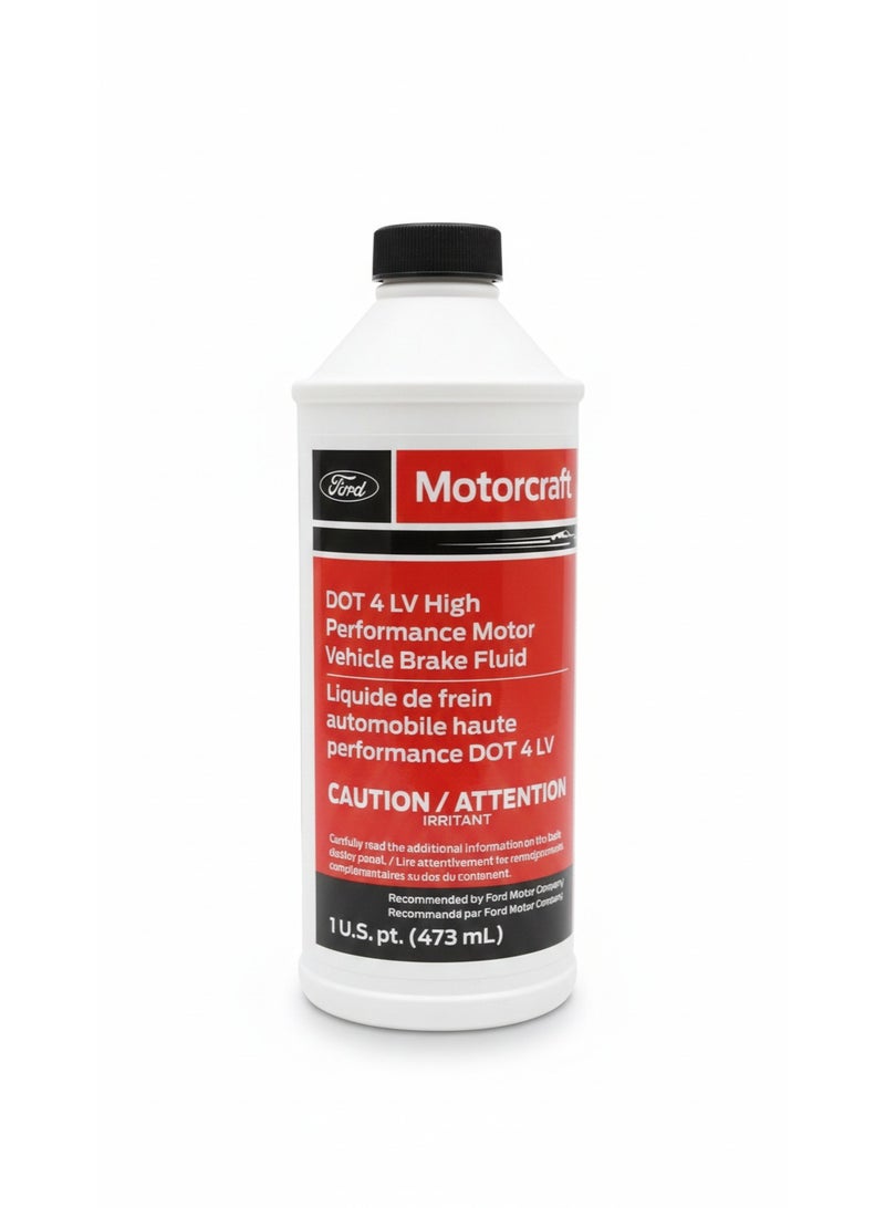 Motorcraft DOT 4 LV High Performance Motor Vehicle Brake Fluid - 1 U.S. pt (473ml)